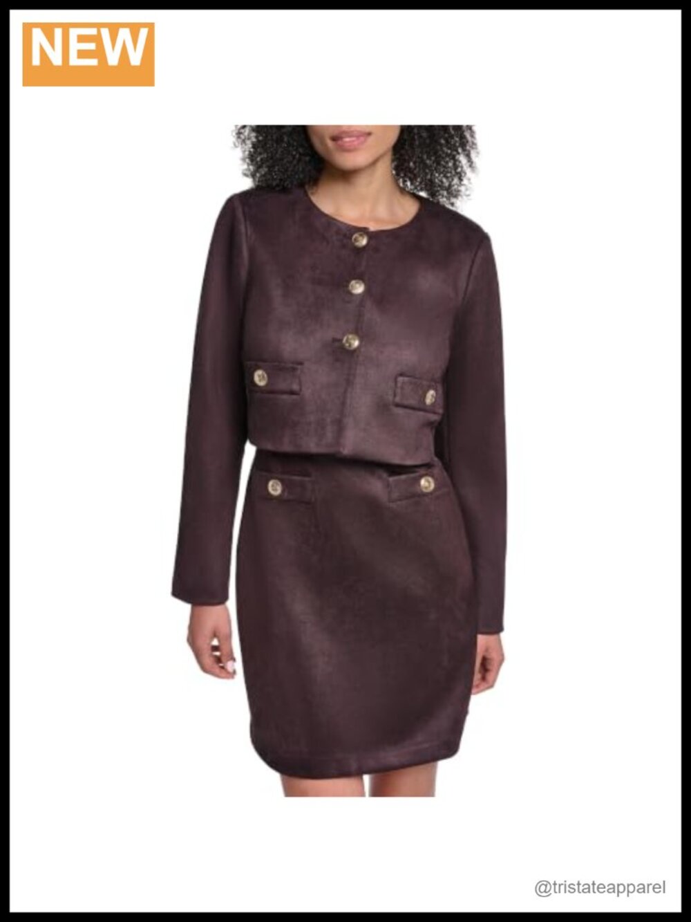Long Sleeve Scuba Suede Faux Pockets Jacket